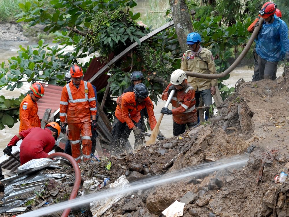 Landslides in Indonesia's Java island leave 2 dead, 21 missing