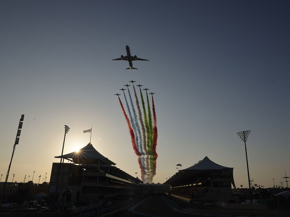Etihad Airways celebrates 20th anniversary with fly-past at Yas Marina Circuit
