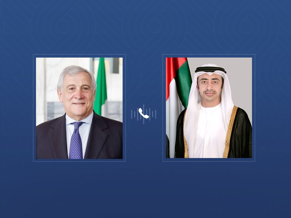 عبدالله بن زايد ونائب رئيس الوزراء وزير الخارجية والتعاون الدولي الإيطالي يبحثان هاتفيا العلاقات الإستراتيجية والتطورات الإقليمية