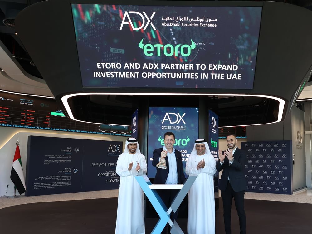 'eToro' اور ابوظہبی سیکیورٹیز ایکسچینج کے درمیان شراکت داری کا معاہدہ