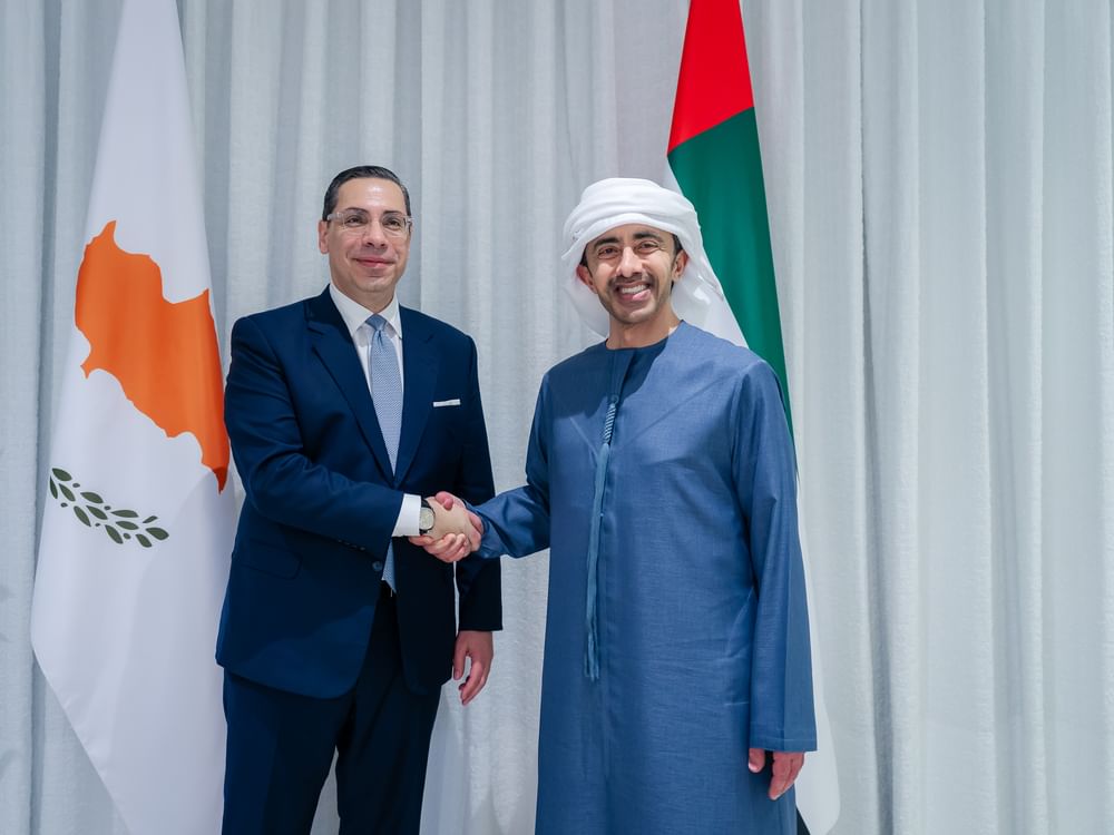 Abdullah bin Zayed receives Cyprus Foreign Minister