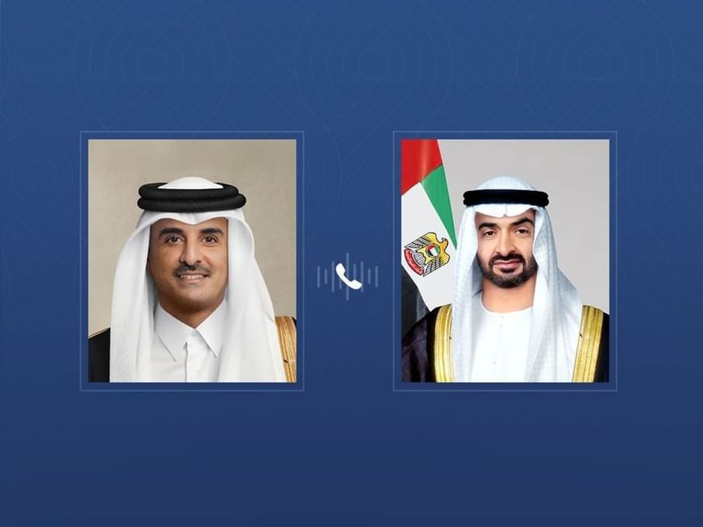 In phone call with UAE President, Qatar’s Emir condemns terrorist attacks targeting the UAE