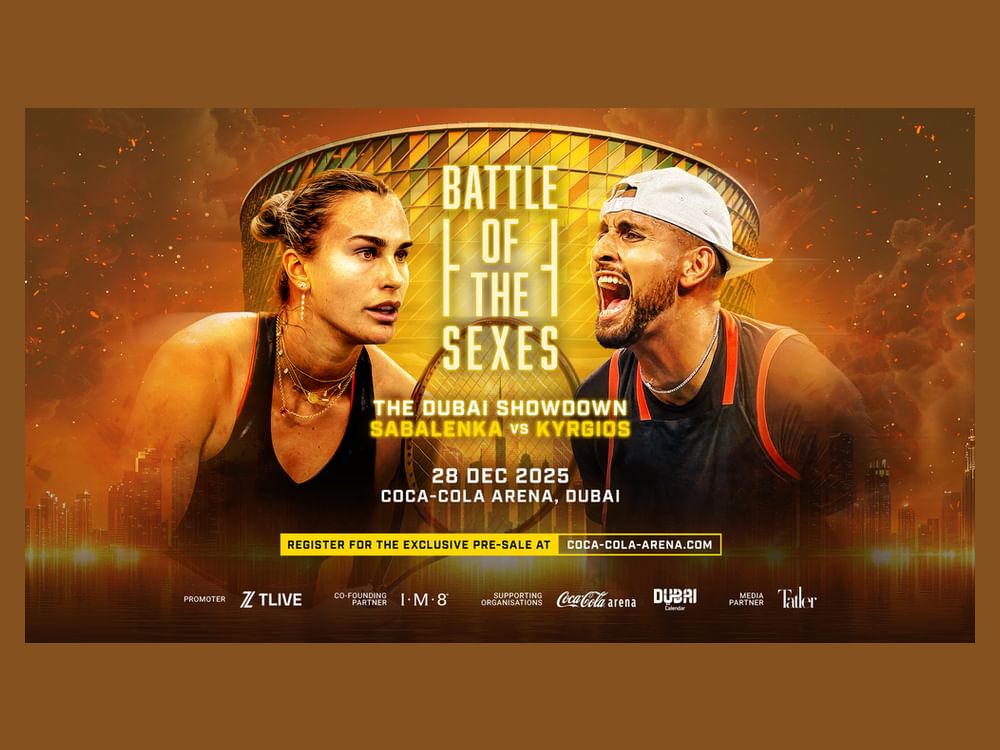 دبي تستضيف مباراة تنس استعراضية بين أرينا سابالينكا ونيك كيريوس 28 ديسمبر 
