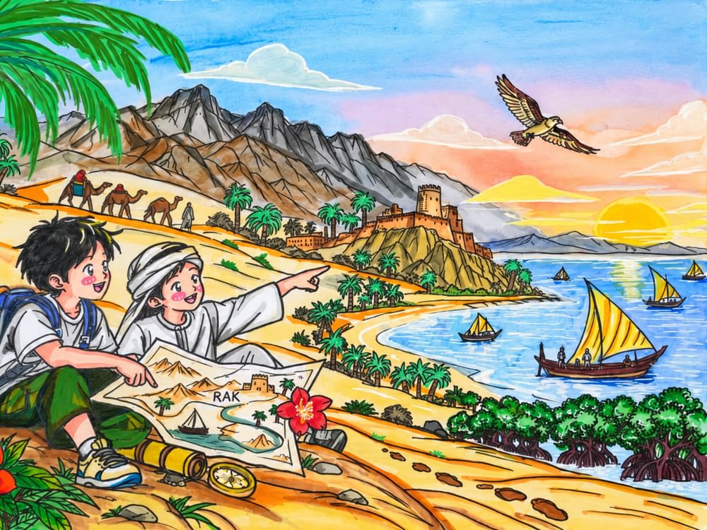 ولي عهد رأس الخيمة يوجّه بدعوة 12 طالباً فائزاً بمسابقة رسم في الصين وعائلاتهم لزيارة الإمارة