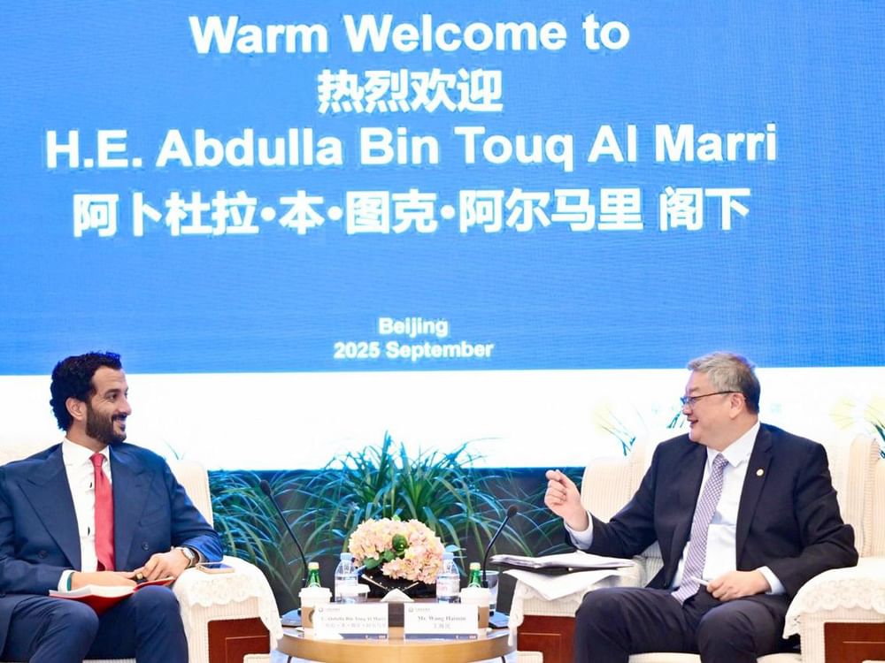 وزارة الاقتصاد والسياحة تبحث مع مجموعة صينية زيادة الاستثمارات في الأسواق الإماراتية