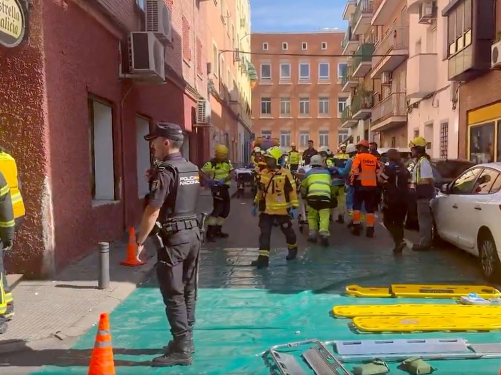 21 مصابا في انفجار بمقهى في مدريد