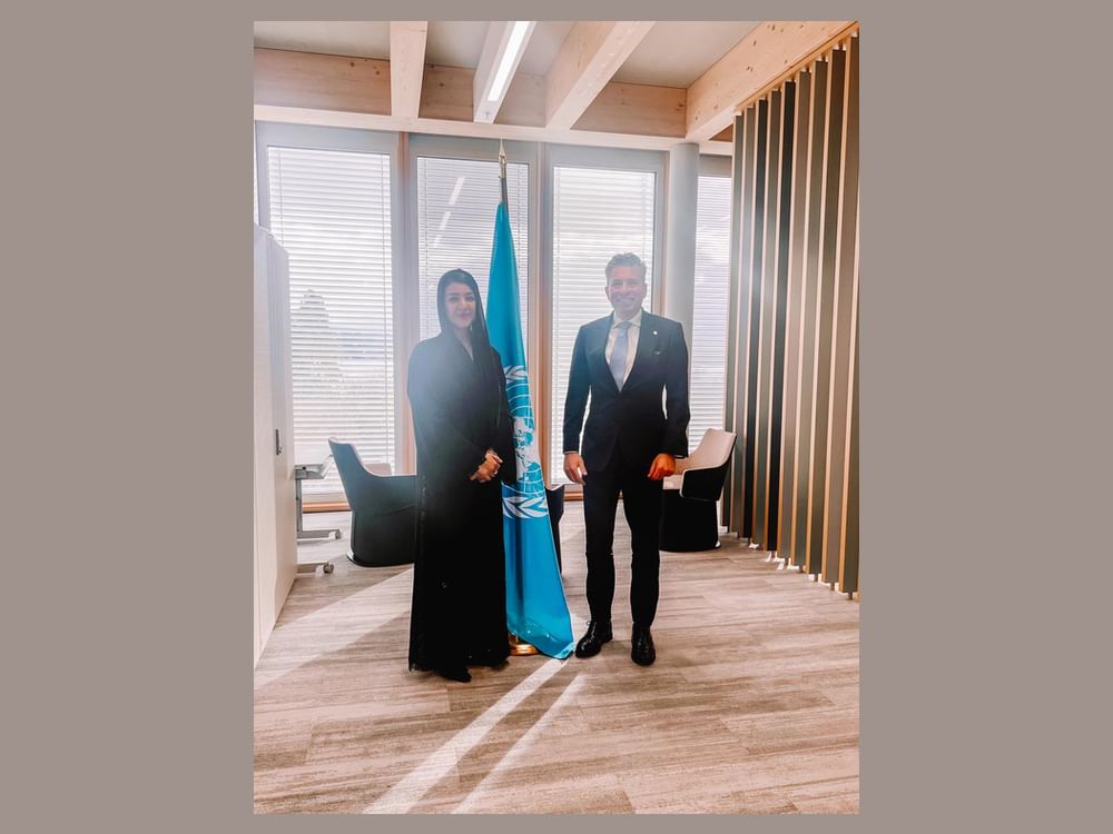 Reem Al Hashimy se reúne con Tom Fletcher en Ginebra