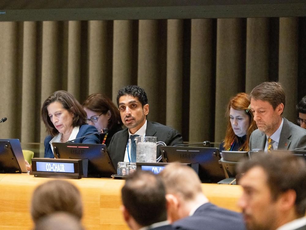 Omran Sharaf participates in UNSC Arria-formula meeting on impact of AI on hate speech, disinformation, and misinformation