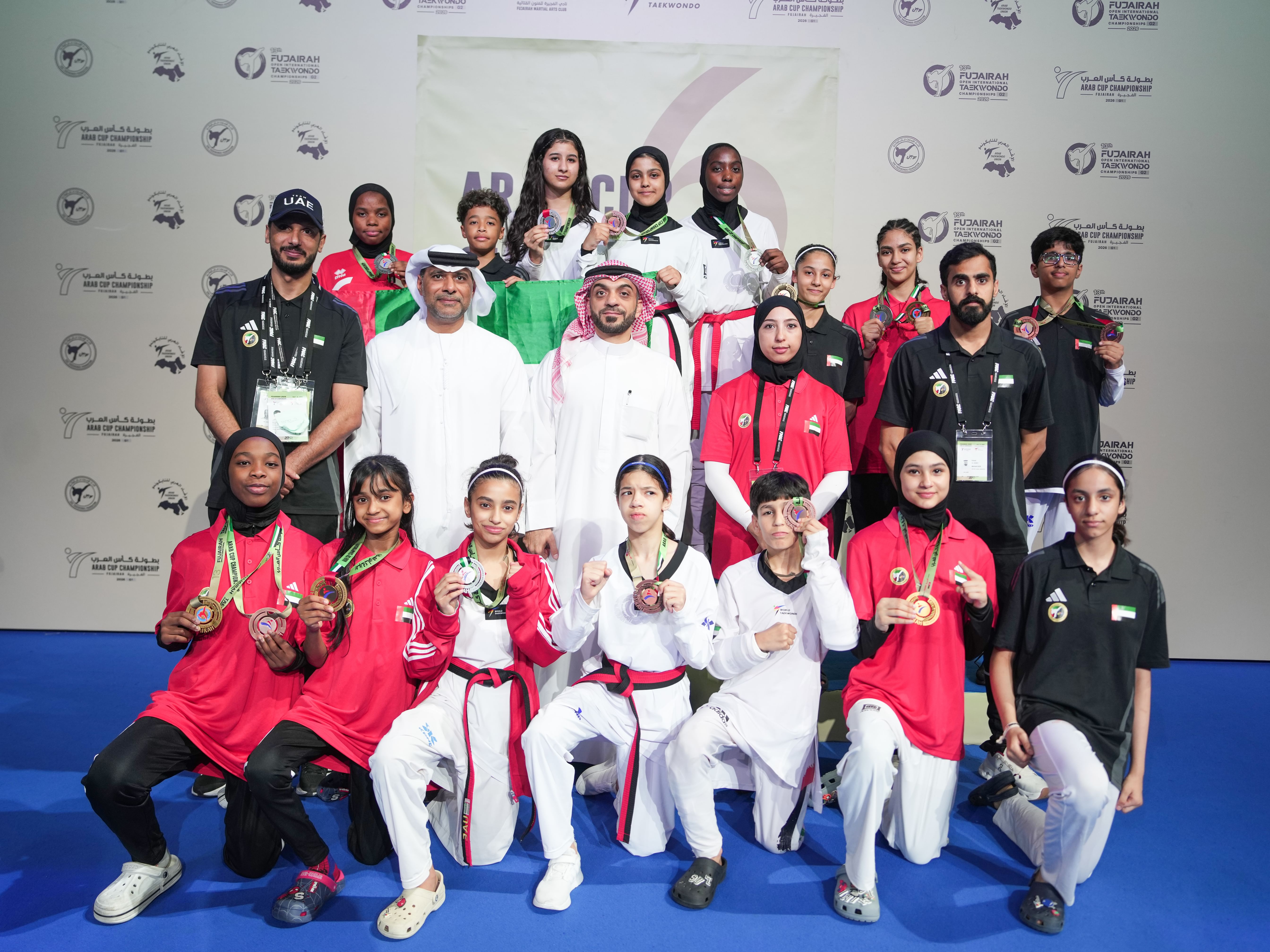 13 ميدالية للتايكواندو الإماراتي في ختام كأس العرب 2026