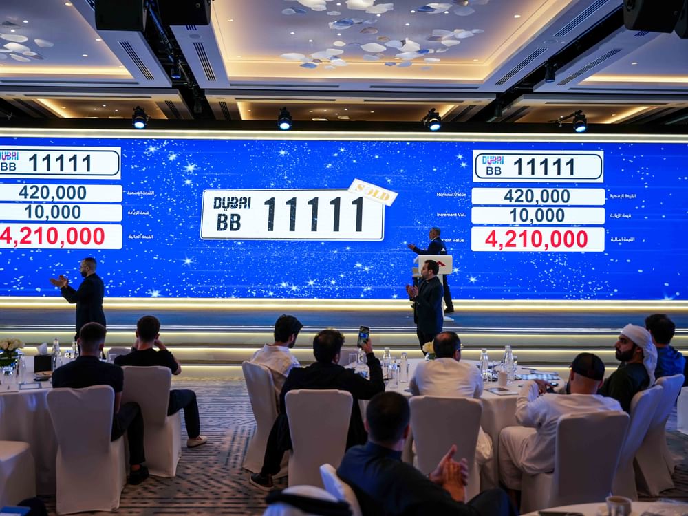 Dubái recauda 81,1 millones de dirhams en la subasta de matrículas exclusivas más exitosa de su historia