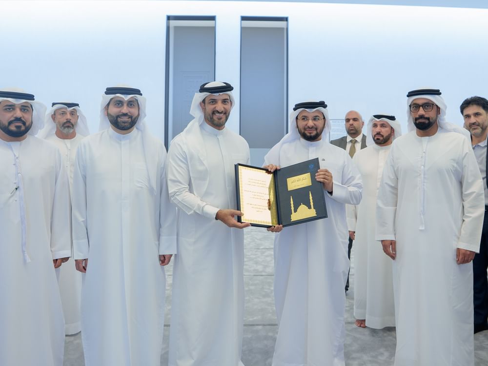 Sultan bin Ahmed inaugurates Quran Mosque in Aljada