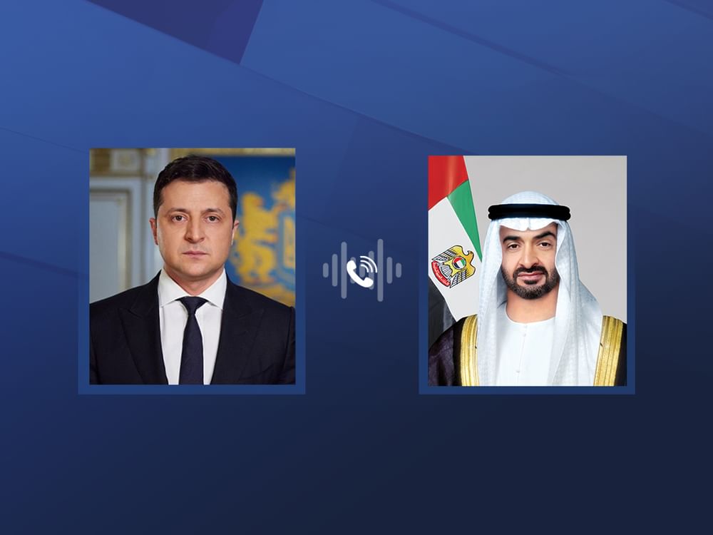 رئيس الدولة يتلقى اتصالاً هاتفياً من الرئيس الأوكراني