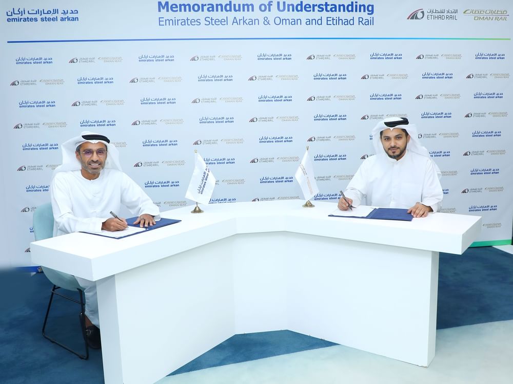 Oman and Etihad Rail Company, Emirates Steel Arkan partner to transport raw limestone from Oman to UAE