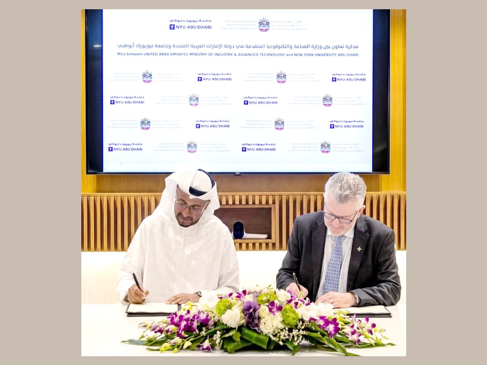 MoIAT, NYUAD sign MoU to accelerate commercialisation of applied research, advance UAE’s innovation ecosystem