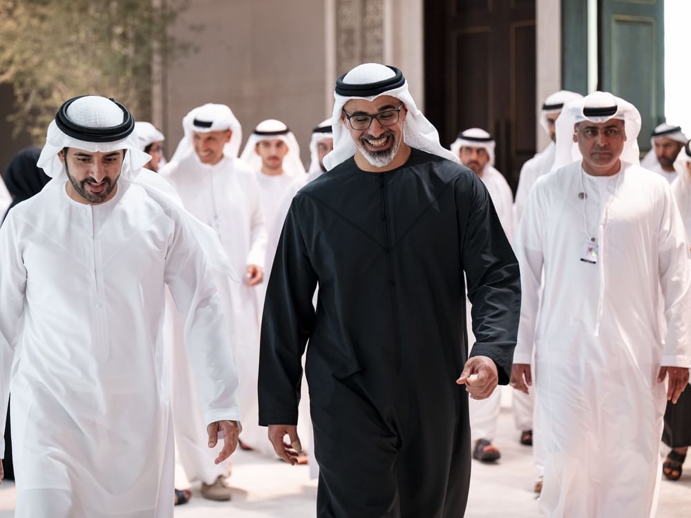 على هامش الاجتماعات السنوية لحكومة الإمارات..خالد بن محمد بن زايد يلتقي حمدان بن محمد بن راشد