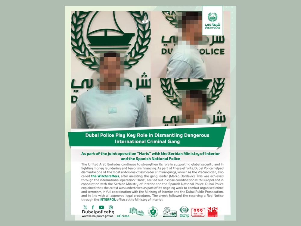 Dubai Police lead crucial operation to dismantle dangerous international crime gang