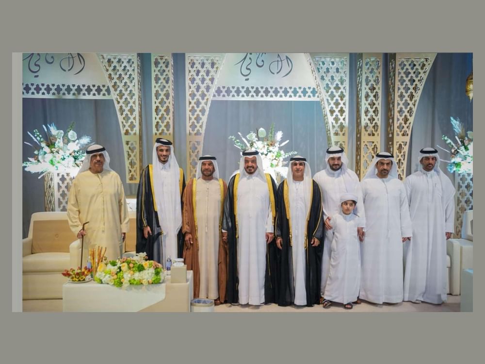 سالم بن سلطان القاسمي يحضر حفل زفاف غانم بن عبدالله آل ثاني بالشارقة