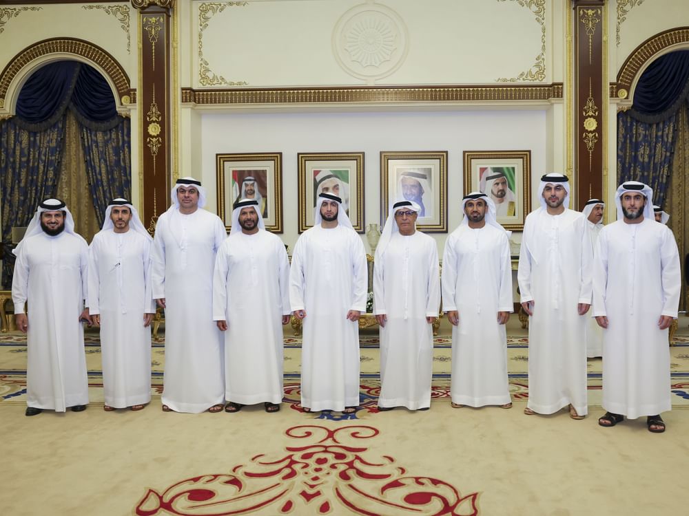 راشد بن حمدان يستقبل فرق النصر 