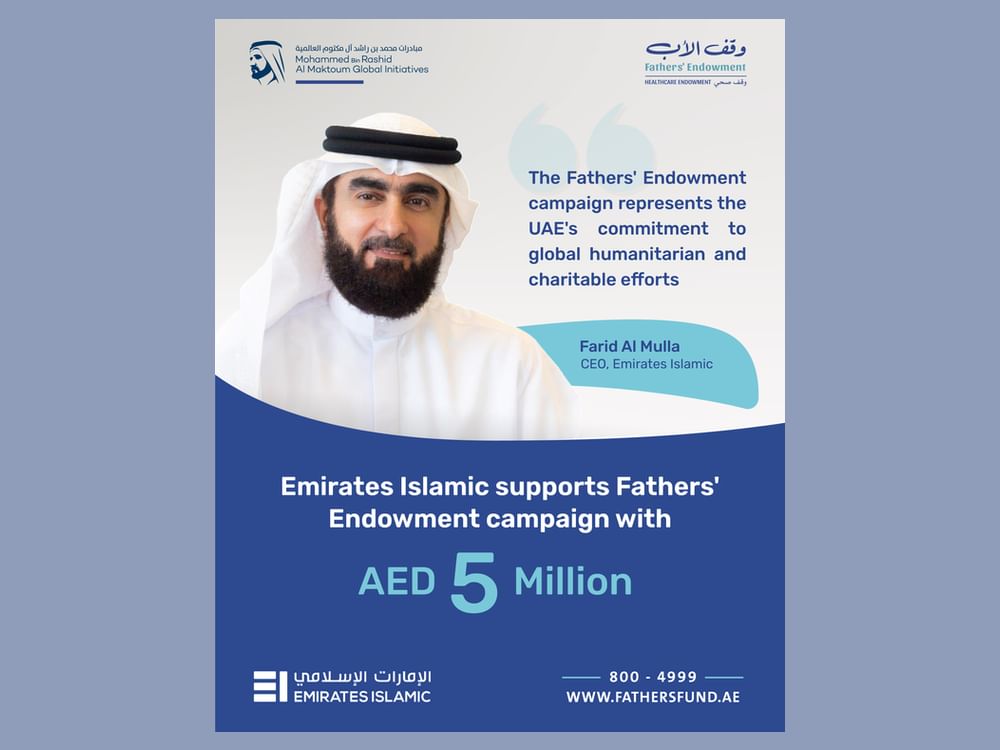 Emirates Islamic contributes AED5 million to Fathers' Endowment campaign