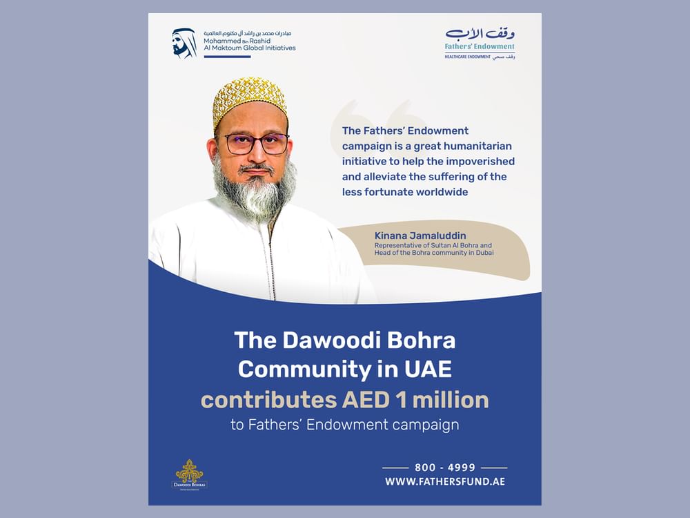 Dawoodi Bohra Community in UAE contributes AED1 million to 'Father Endowments'