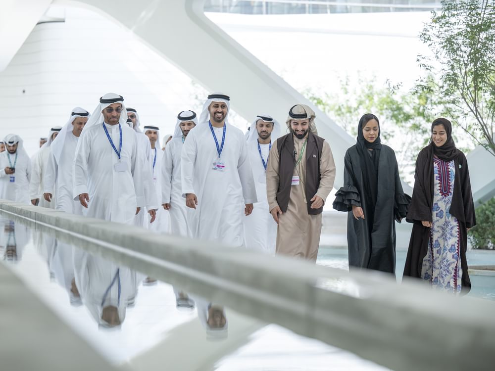 Theyab bin Mohamed bin Zayed tours COP28 UAE Green Zone