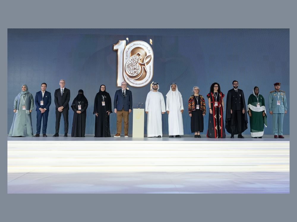 Mansoor bin Mohammed honours winners of 10th Mohammed Bin Rashid Arabic Language Award