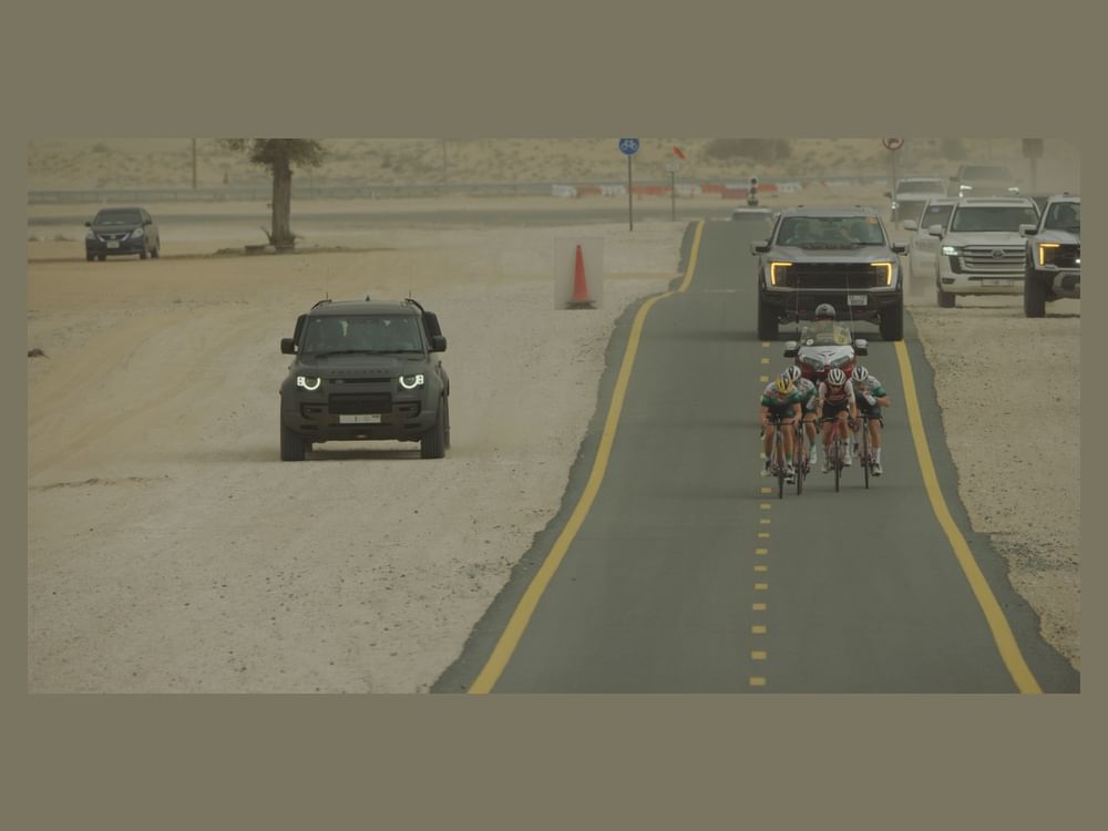 Mohammed bin Rashid attends part of Al Salam Cycling Championship’s Women’s Race