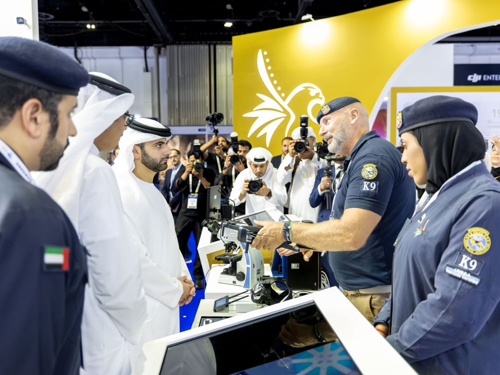 Mansoor bin Mohammed tours World Police Summit exhibition in Dubai