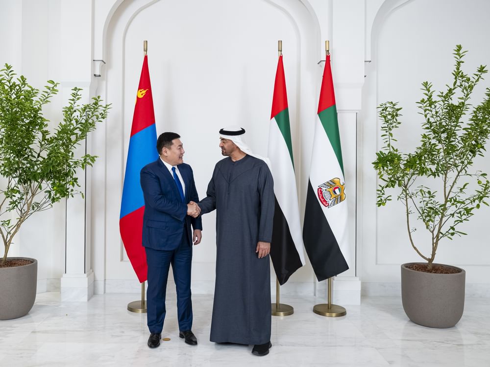 UAE President, Mongolian Prime Minister explore ways to strengthen bilateral ties
