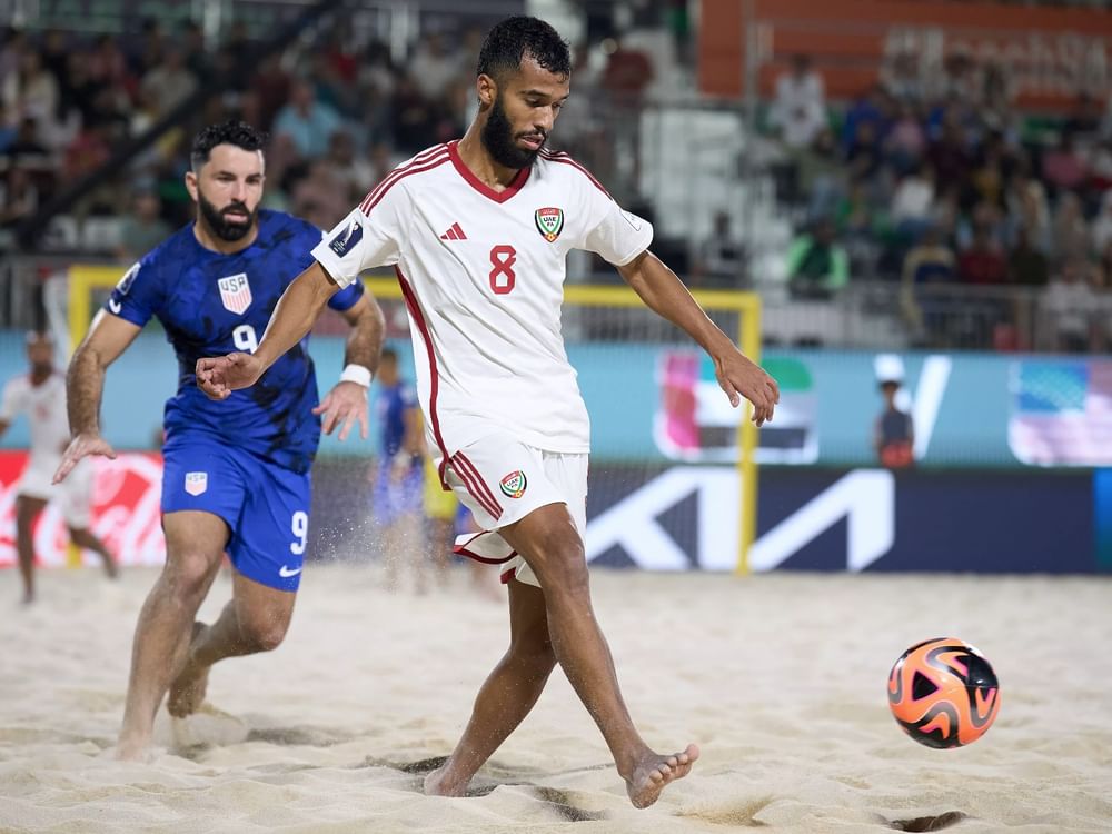 Gli Emirati Arabi Uniti conquistano lo storico posto nei quarti di finale della Coppa del Mondo di calcio sulla spiaggia FIFA - Emirati Arabi Uniti 2024