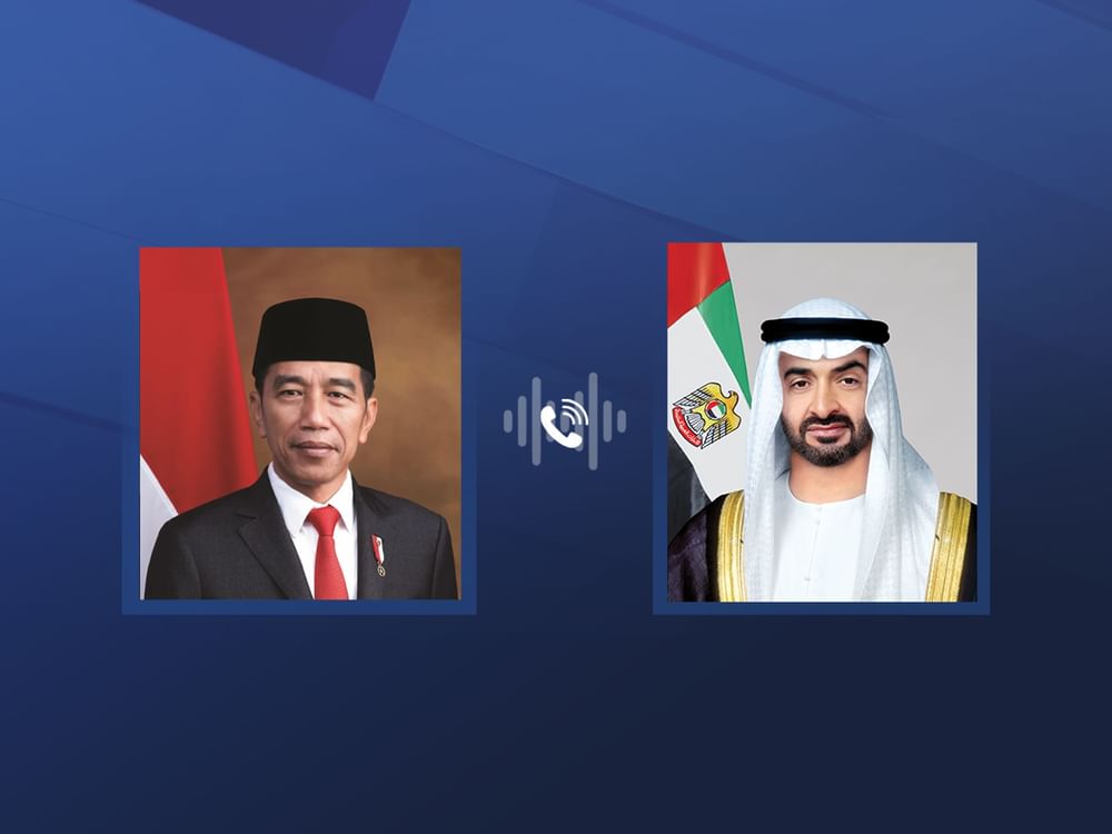 رئيس الدولة والرئيس الإندونيسي يبحثان هاتفياً علاقات البلدين