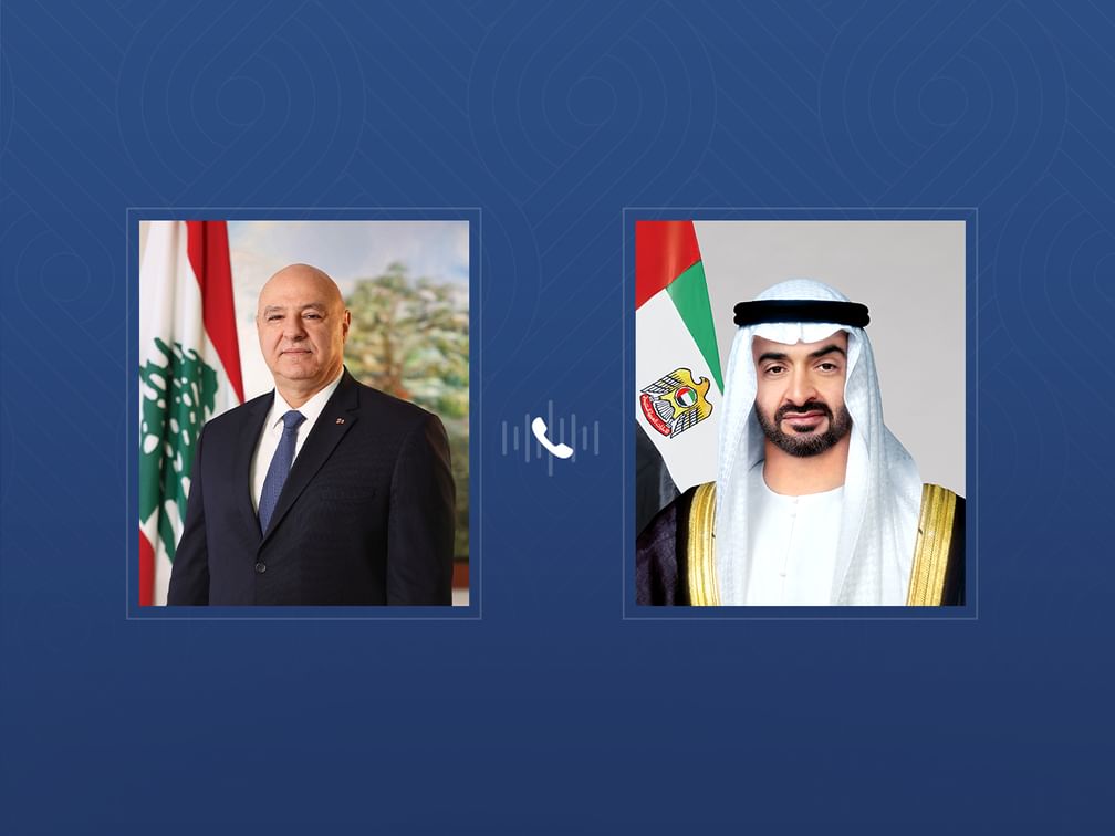 Presidentes dos Emirados e do Líbano discutem cooperação bilateral por telefone