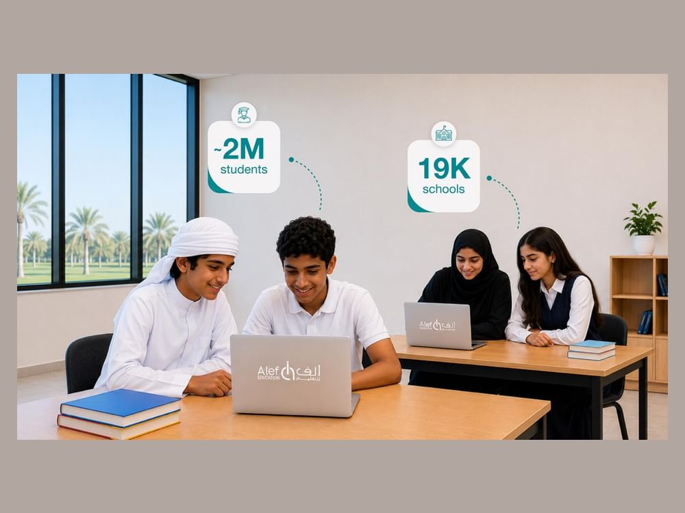 "ألف للتعليم" تقترب من تسجيل مليوني طالب في 19 ألف مدرسة حول العالم