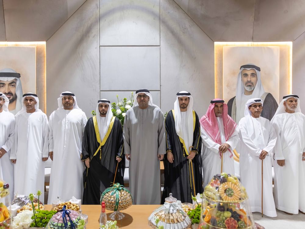 محمد بن حمدان بن زايد يحضر حفل استقبال بمناسبة أفراح المهيري 