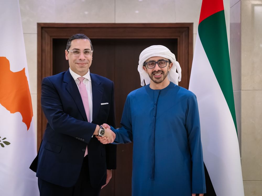 Abdullah bin Zayed receives Cypriot FM; MoU signed to establish comprehensive strategic energy partnership