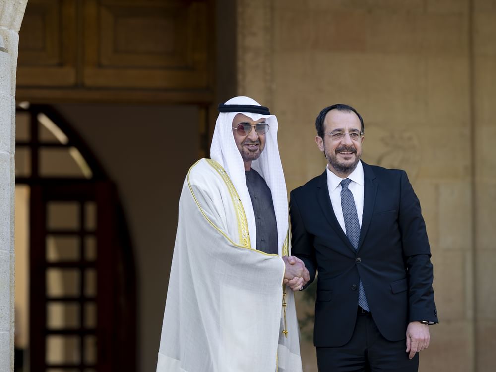 UAE President receives official welcome at Presidential Palace in Nicosia 