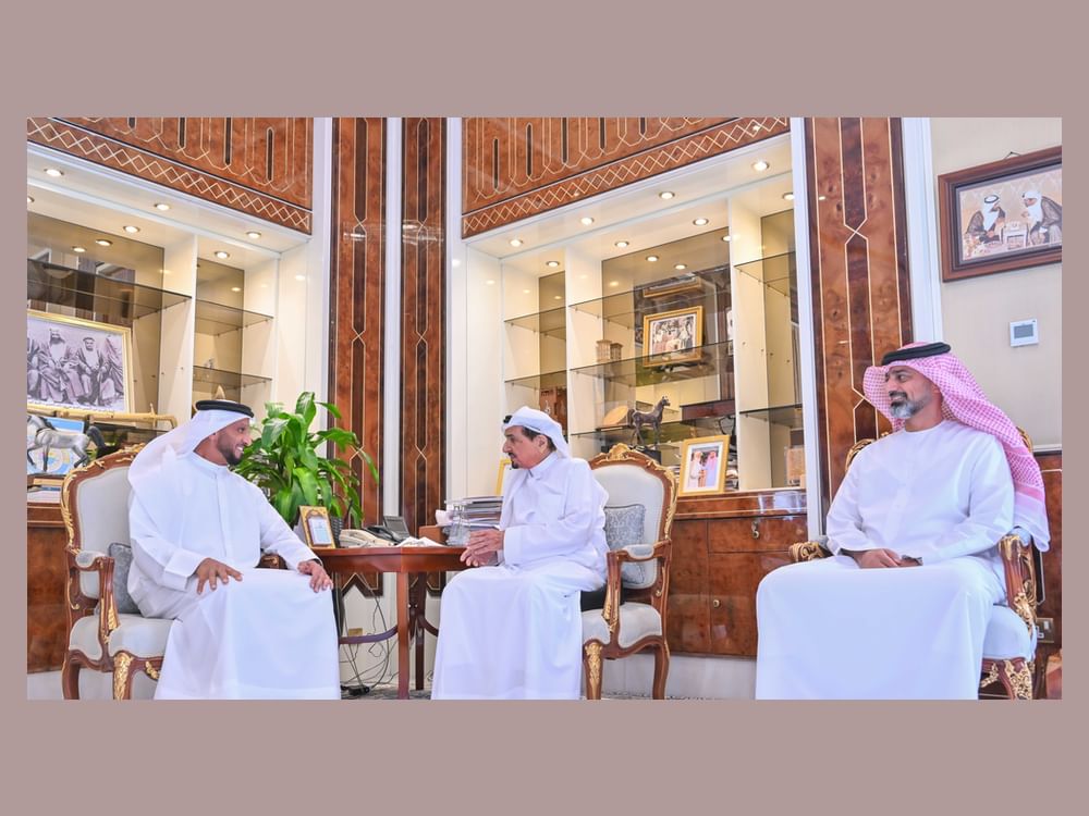 حميد بن راشد يستقبل عبدالله آل حامد 