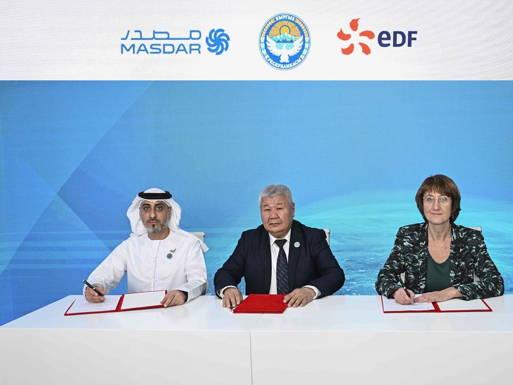 Masdar and EDF sign agreement with Kyrgyzstan to develop up to 3.6GW of hydropower and renewable Projects