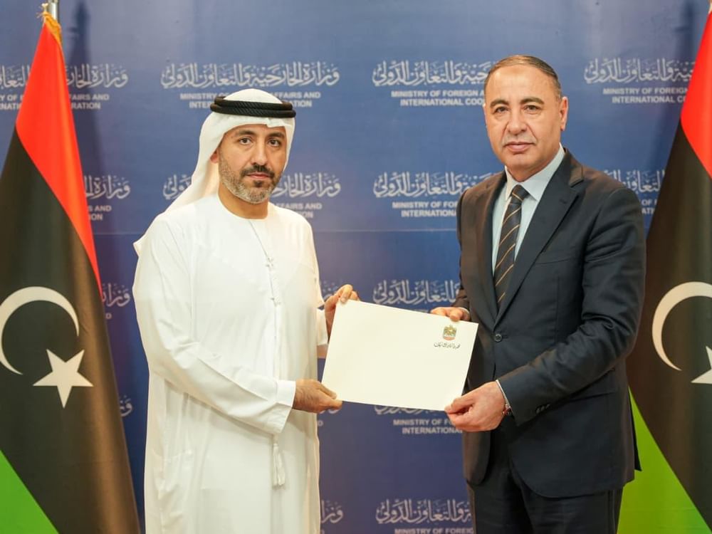 UAE Ambassador presents copy of credentials to Libya’s Acting Minister of Foreign Affairs and International Cooperation