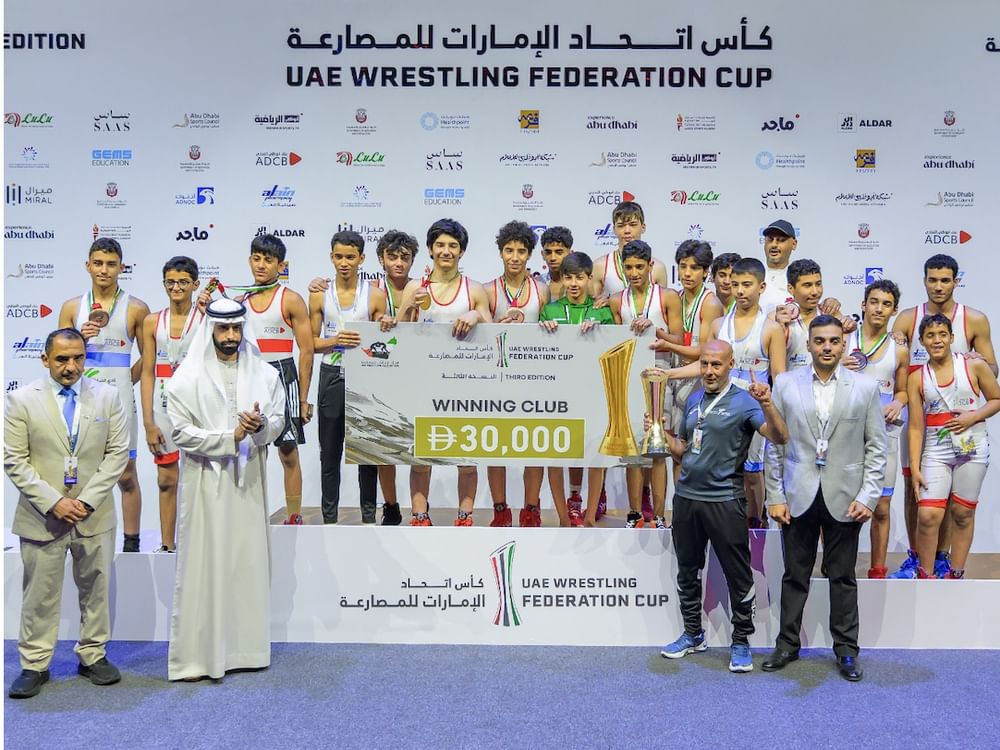 "الشارقة للدفاع عن النفس" بطل النسخة الثالثة من كأس اتحاد الإمارات للمصارعة