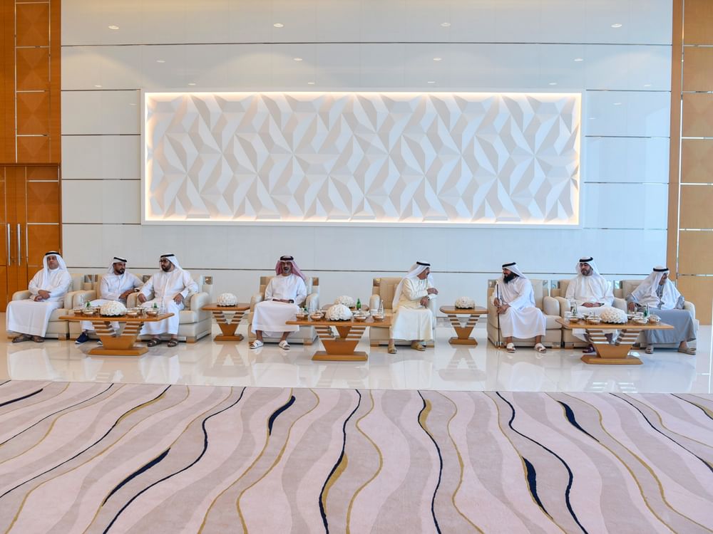 سعود بن راشد المعلا يقيم حفل استقبال بمناسبة عقد قران ولي عهد أم القيوين