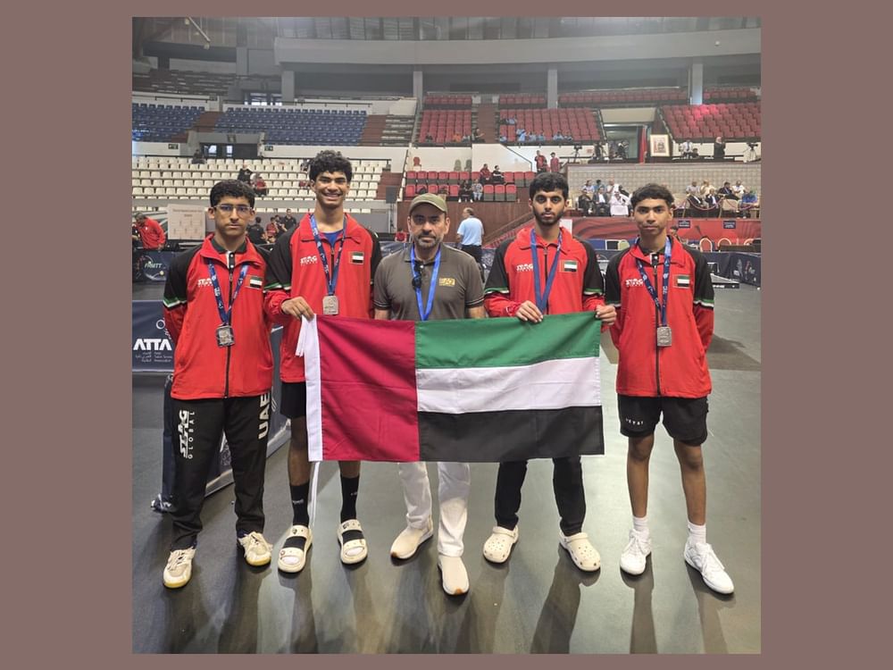 منتخب الإمارات يحصد 5 ميداليات في البطولة العربية لكرة الطاولة