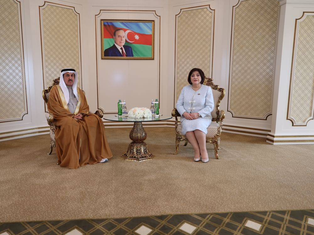 Saqr Ghobash, Azerbaijan's Speaker of Milli Majlis discuss strengthening parliamentary cooperation
