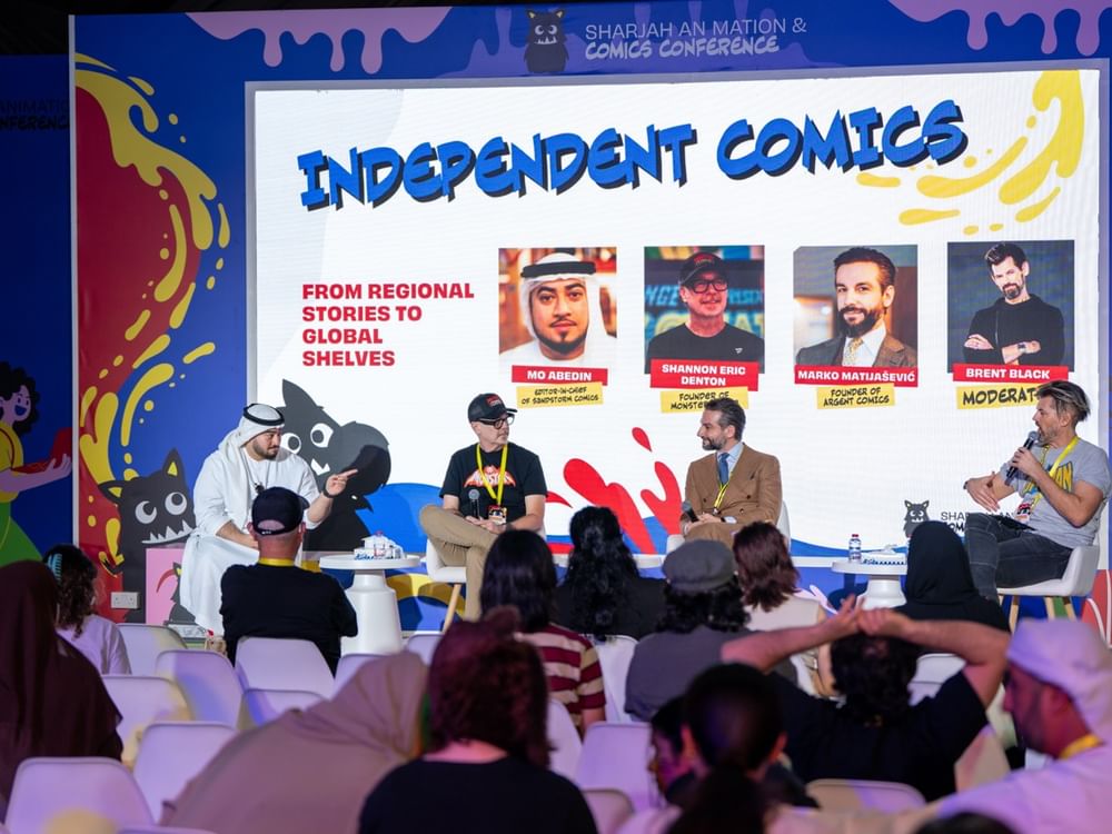  جلسات تفاعلية فكرية بـ"مؤتمر الشارقة للرسوم المتحركة والقصص المصورة 2026"