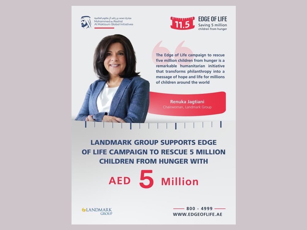 Landmark Group contributes AED5 million in support of 'Edge of Life' campaign