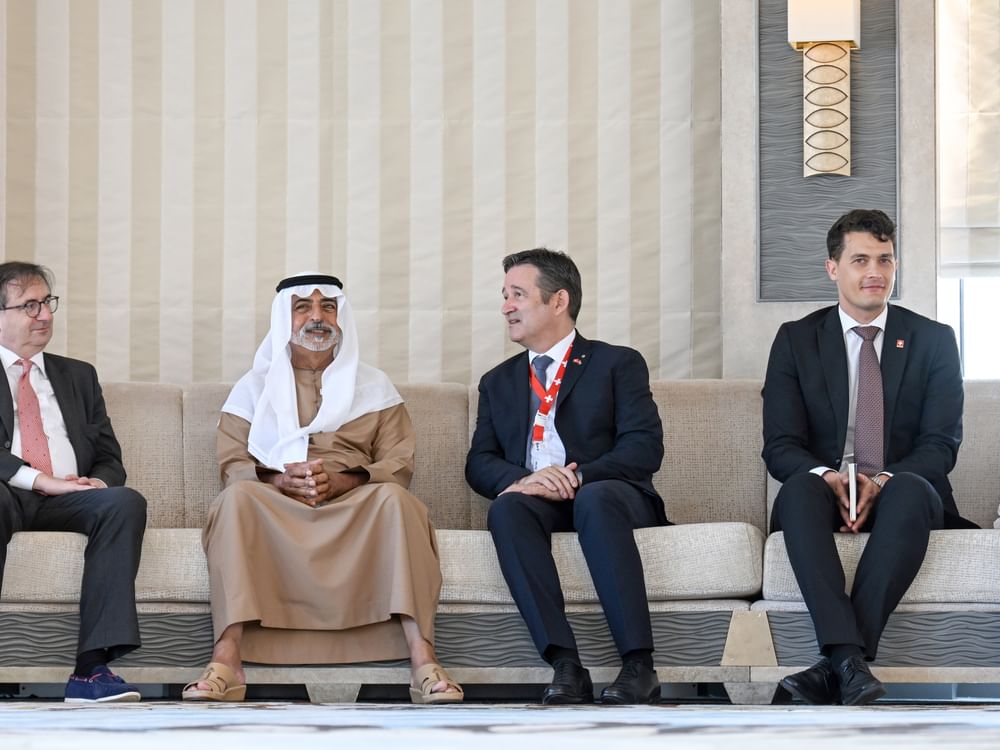 Nahyan bin Mubarak meets Swiss Special Envoy for Middle East, North Africa