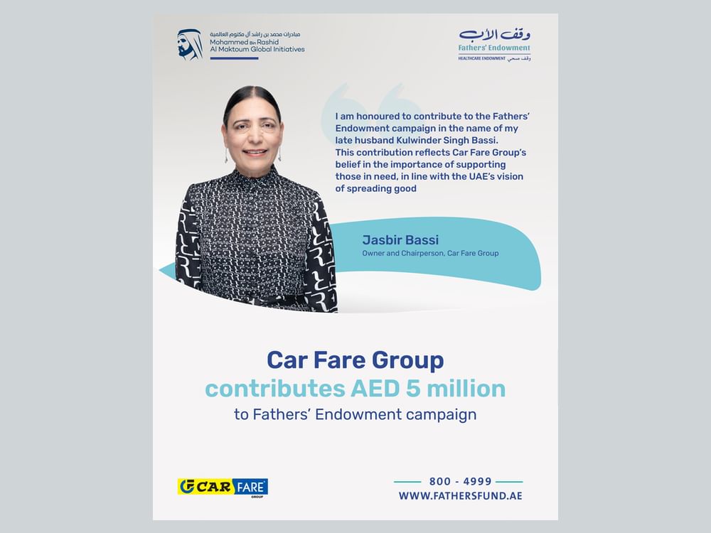 Car Fare Group contributes AED 5 million to Fathers' Endowment campaign