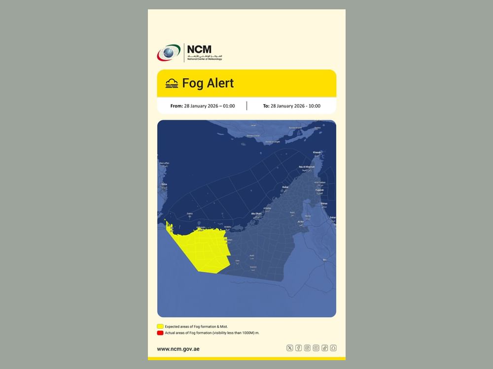 Motorists warned of low visibility caused by fog on Wednesday morning