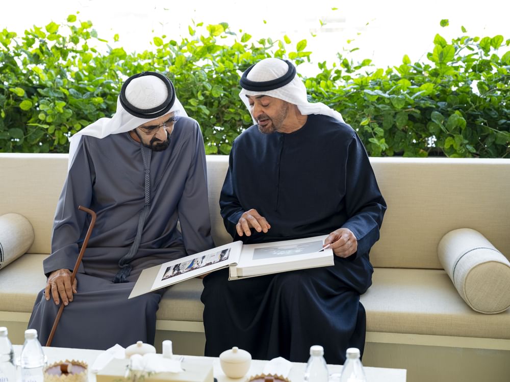 UAE President presents Mohammed bin Rashid with photo album documenting shared journey, milestones in service of nation