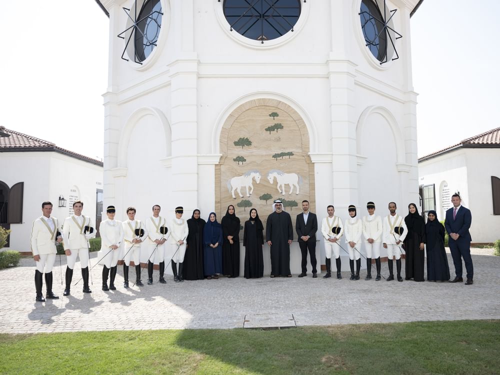 Khaled bin Mohamed bin Zayed  visits Abu Dhabi Royal Equestrian Arts on Jubail Island